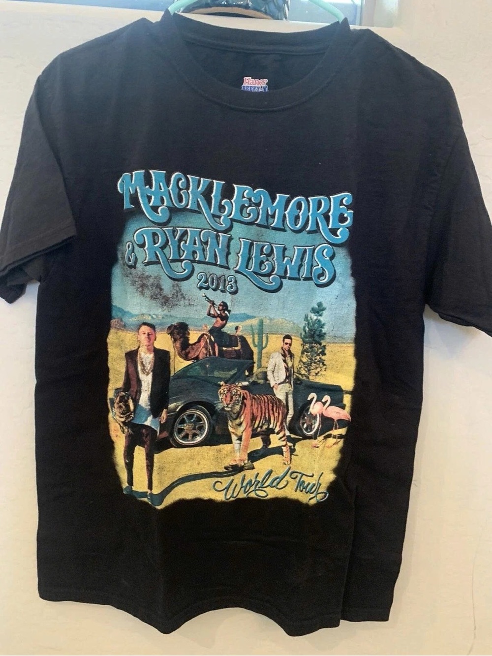 Macklemore & Ryan Lewis Black Graphic Kids Tee - 2013 World Tour